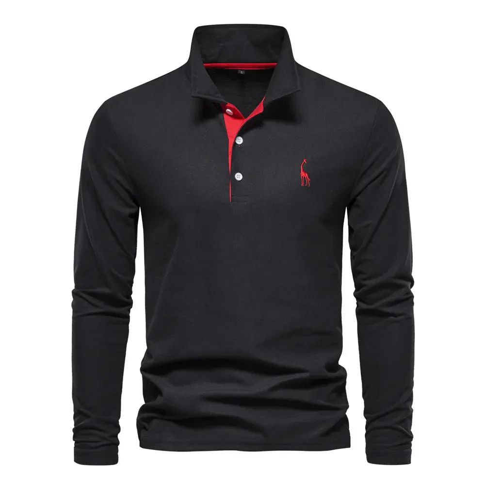 Men's - Long Sleeve Polo Shirt - Casual Fit
