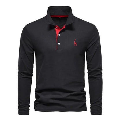 Men's - Long Sleeve Polo Shirt - Casual Fit